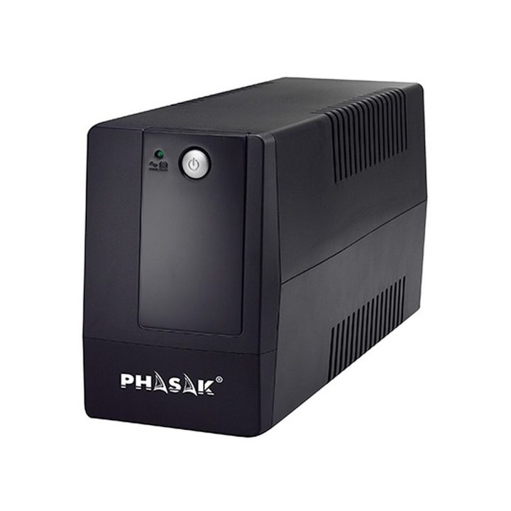 Phasak 800VA Interactive UPS with AVR, 2schuko, PH 9408, 0.8kVA