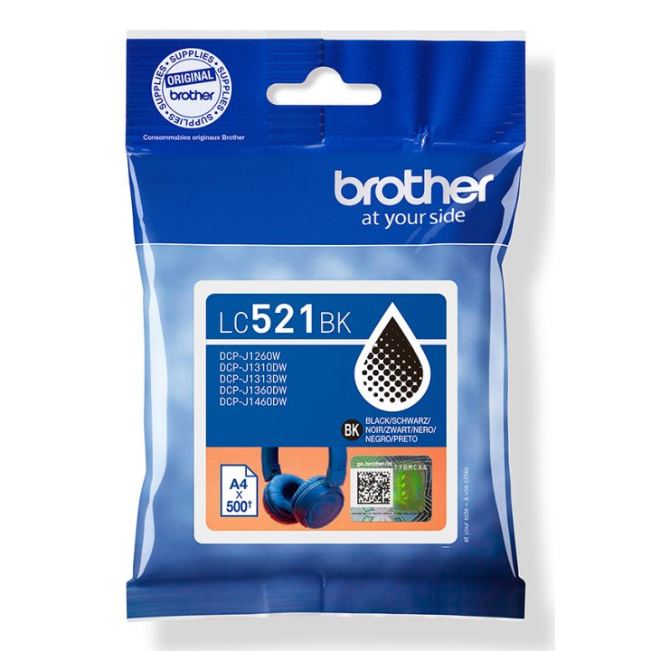 Brother LC521BK Ink Cartridge 1 piece(s) Original Black