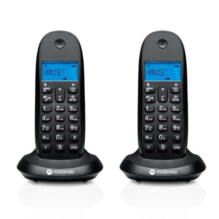 MOTOROLA C1002 CB+ DECT Phone Black Duo (107C1002CB+)
