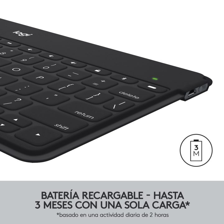 Logitech Keys-To-Go QWERTY Español Bluetooth Blanco