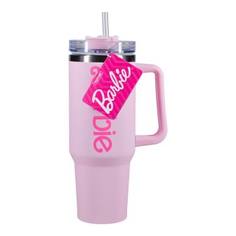 Vaso termo con pajita Paladone barbie logo XL 1200 ml (PP13760BR)