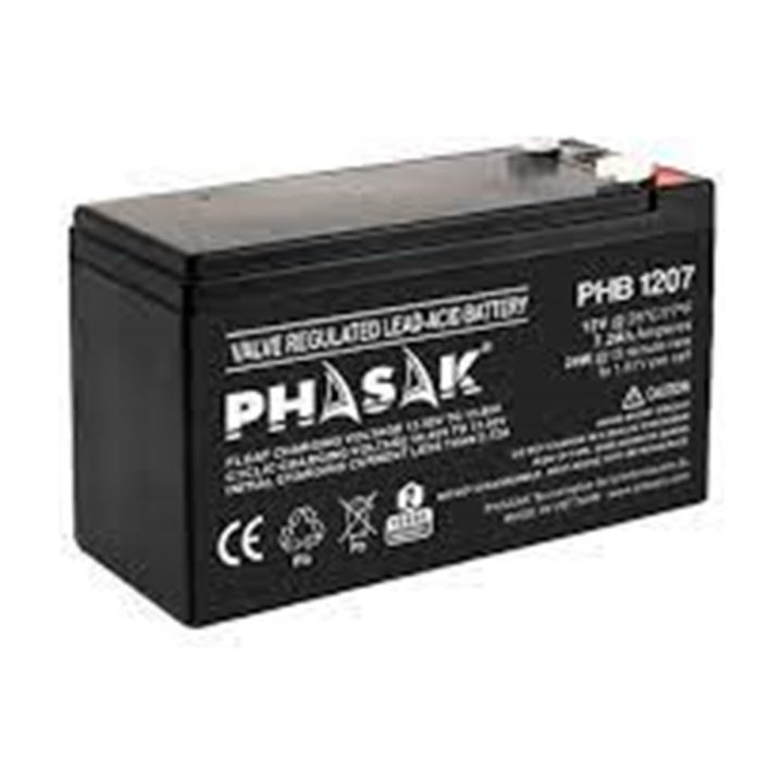 Bateria Phasak phb 1207 compatible para sais 7Ah 12V acido-plomo