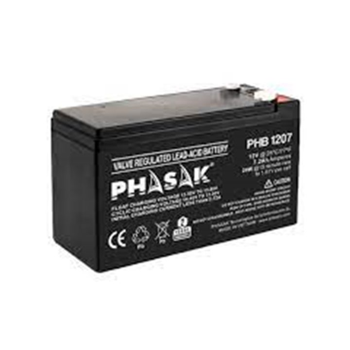 Bateria Phasak phb 1207 compatível para UPS 7Ah 12V chumbo-ácido