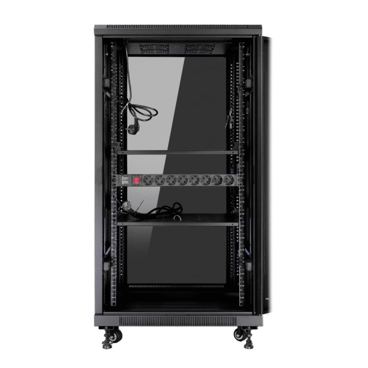 Phasak Pro 27U 19-inch Floor Rack Cabinet Black 600x600 Assembled PHO…