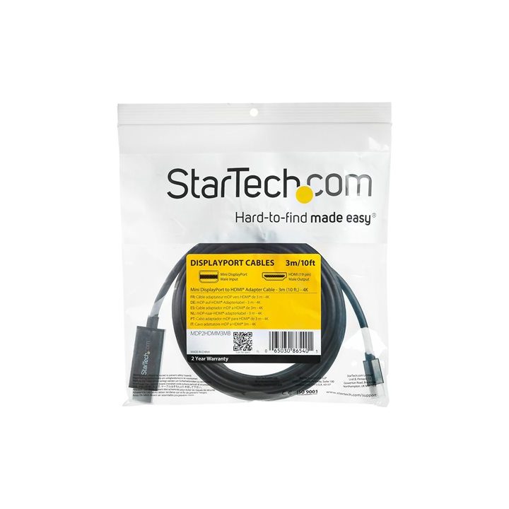 StarTech.com Cable de 3m Conversor Mini DisplayPort a HDMI - con…