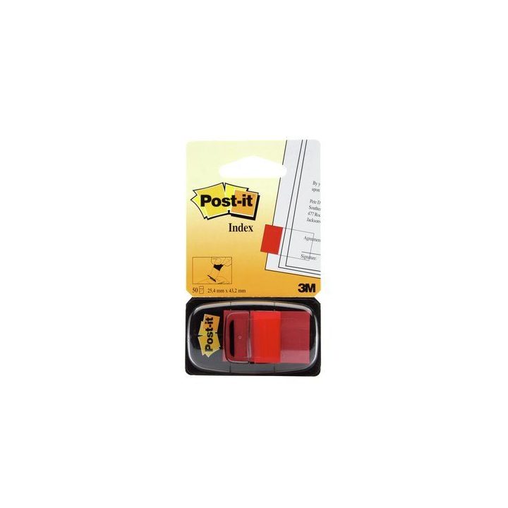 Dispenser blister 50 red index markers 25.4x43.2mm 680-1 Post-it…