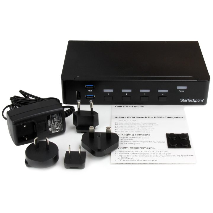 StarTech.com 4-Port HDMI 1080p KVM Switch with USB 3.0