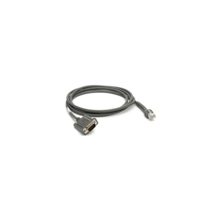 Zebra CBA-R08-S07ZBR Serial Cable Gray 2.1336 m RS232 DB9