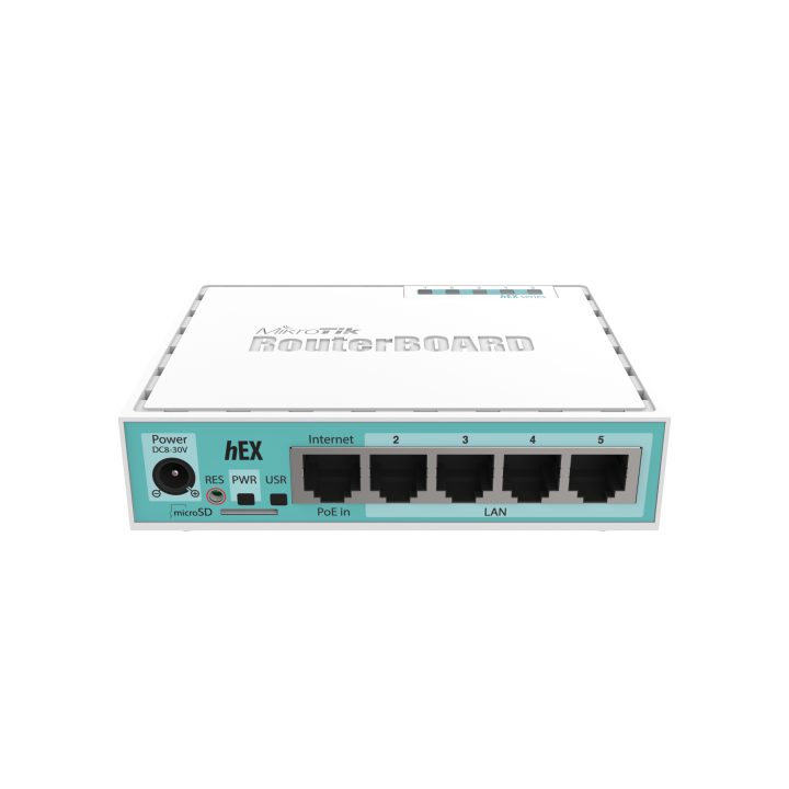 Mikrotik RB750GR3 Gigabit Ethernet Router, Turquoise, White
