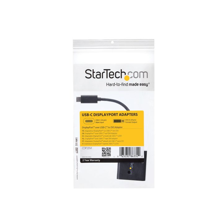 StarTech.com USB-C to DVI Adapter - Black - 1920x1200 - USB Type-C…