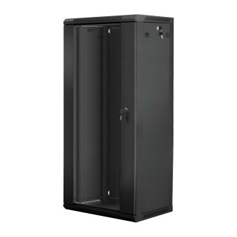 Lanberg WF01-6427-10B armário rack 27U Bastidor de parede Preto