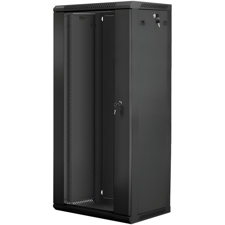 Lanberg WF01-6427-10B armário rack 27U Bastidor de parede Preto
