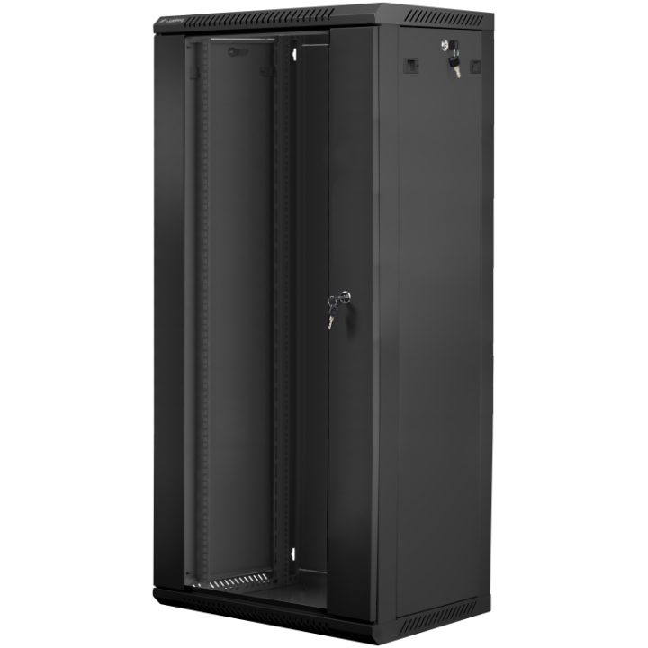 Lanberg WF01-6427-10B armario rack 27U Bastidor de pared Negro