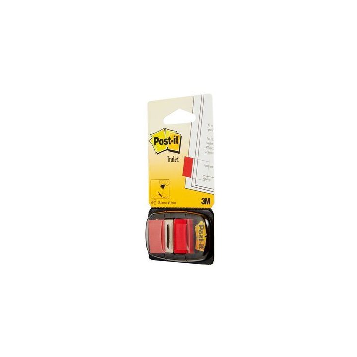 Dispenser blister 50 red index markers 25.4x43.2mm 680-1 Post-it…