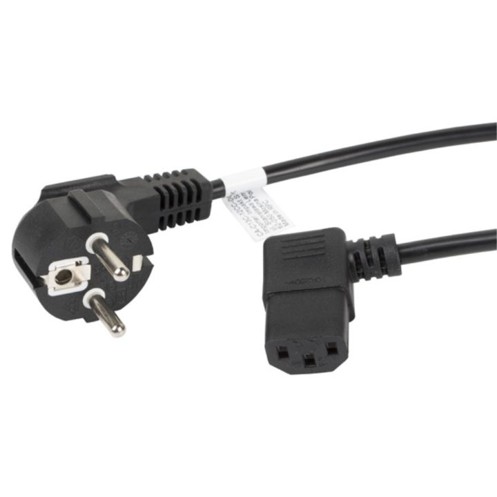 Lanberg Power Cable Schuko CEE 7/7 to IEC320 C13 Angled 1.8m…