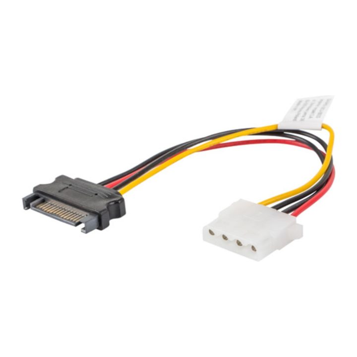 Cabo de alimentação Lanberg molex fêmea-SATA macho 15cm…