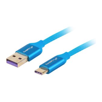 Cabo USB Lanberg 2.0 macho-USB-C macho 5A 1m azul…