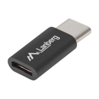 Lanberg USB 2.0 Type-C Male to Micro-B Female Adapter Black…