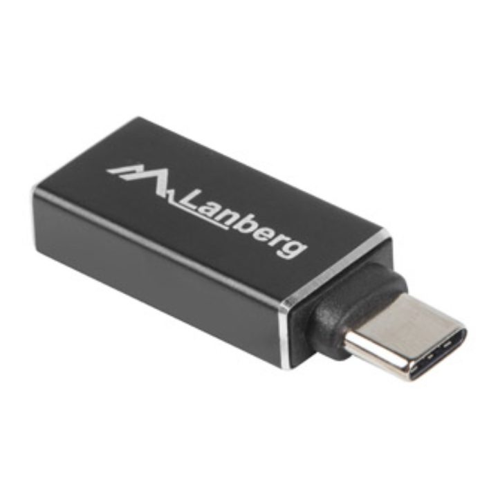 Adaptador USB Lanberg USB-C m 3.1 a USB-a h OTG negro (AD-UC-UA-02)