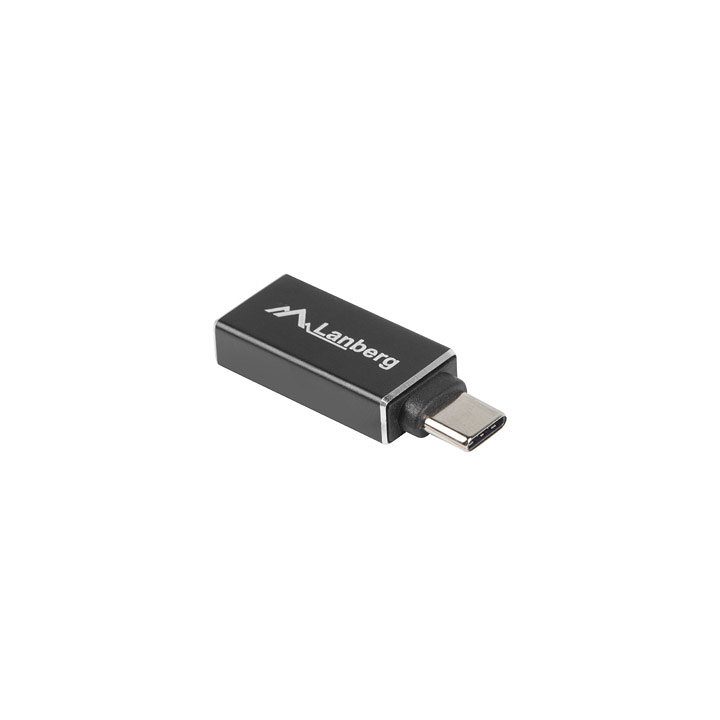 Adaptador USB Lanberg USB-C m 3.1 a USB-a h OTG negro (AD-UC-UA-02)