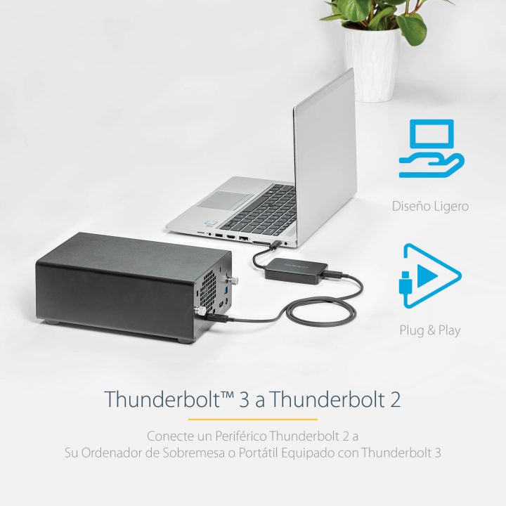 StarTech.com Adaptador Thunderbolt 3 a Thunderbolt 2 de Ordenador…
