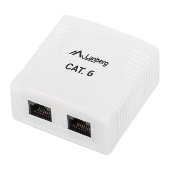 Lanberg OU6-0002-W RJ-45 Wall Plate White