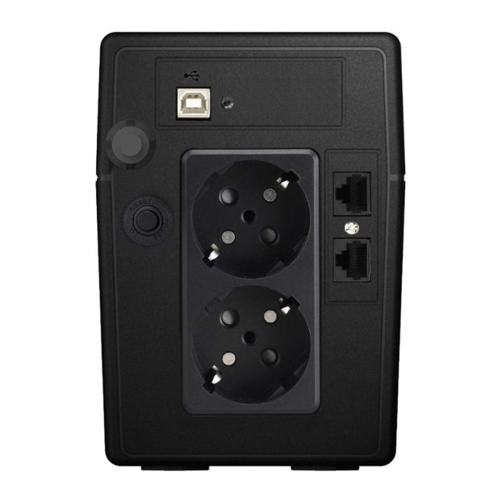 Phasak 850VA Interactive UPS with AVR, 2 x Schuko, PH 9485, LCD…