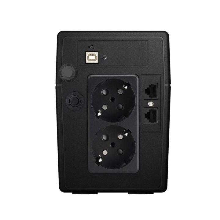 Phasak 850VA Interactive UPS with AVR, 2 x Schuko, PH 9485, LCD…