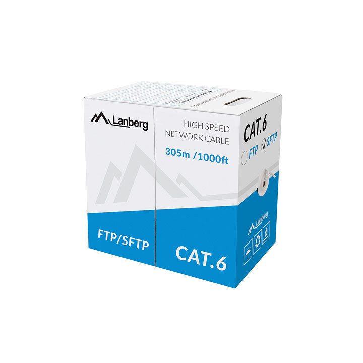 Lanberg LCS6-11CU-0305-S Network Cable Gray 305 m Cat6 SF/UTP (S-FTP)