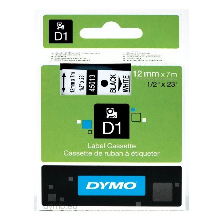 DYMO D1 Genuine Labels | Black on White | 12 mm × 7 m | Self-Adhesive…