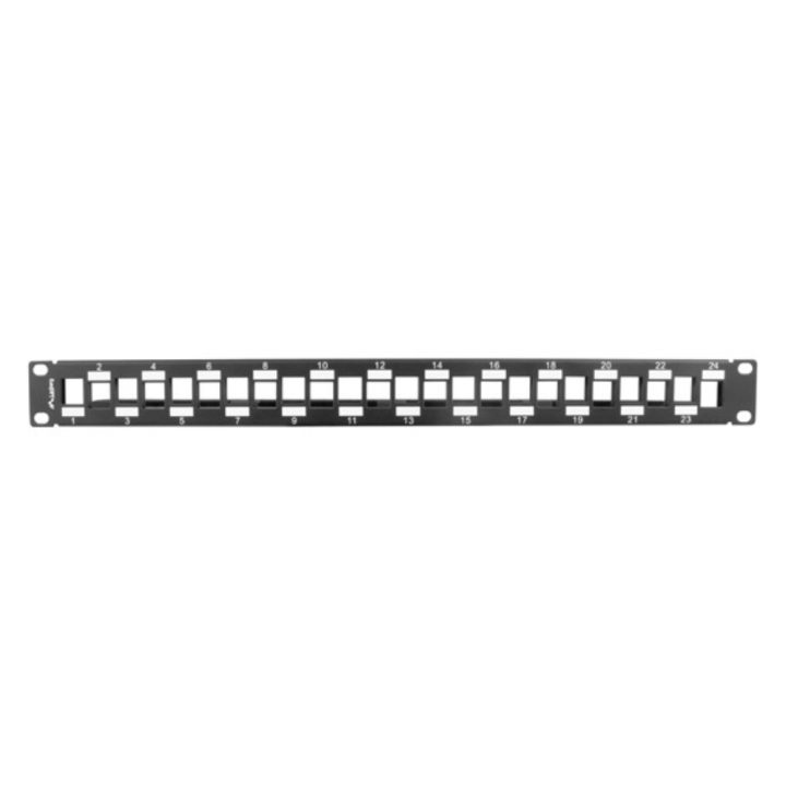 Patch panel Lanberg 24 portas 1U escalonado organizador módulos…