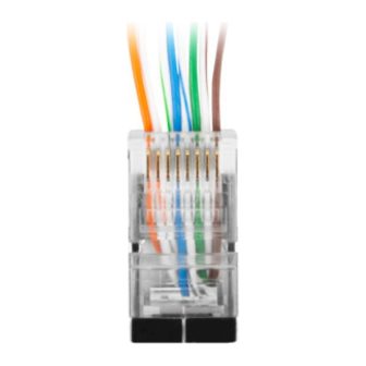 Conector Lanberg cat.6 f-UTP 8P8C pass through type pack 20 uds…