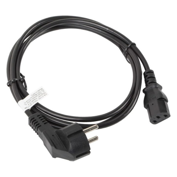 Cabo de alimentação Lanberg Schuko CEE 7/7 para IEC320 C13 1.8m…
