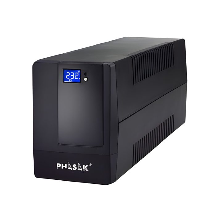 UPS Phasak 1000VA com ecrã LCD AVR 4xschuko ph 9410 1KVA