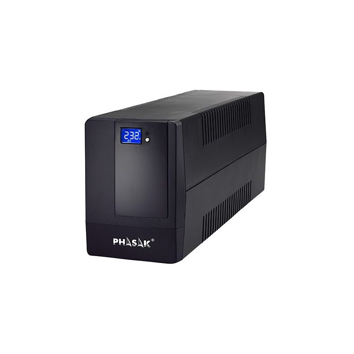 Phasak 1000VA UPS with LCD Display, AVR, 4xschuko, PH 9410, 1KVA
