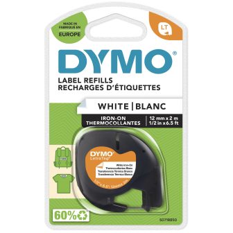 DYMO LT Authentic Fabric Labels | Black on White | 12 mm x 2m |…