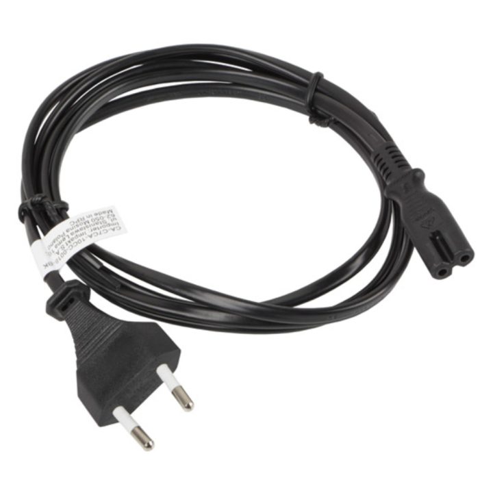Lanberg Power Cable CEE 7/16 to IEC320 C7 Euro (Figure-8) Black 1.8 m…