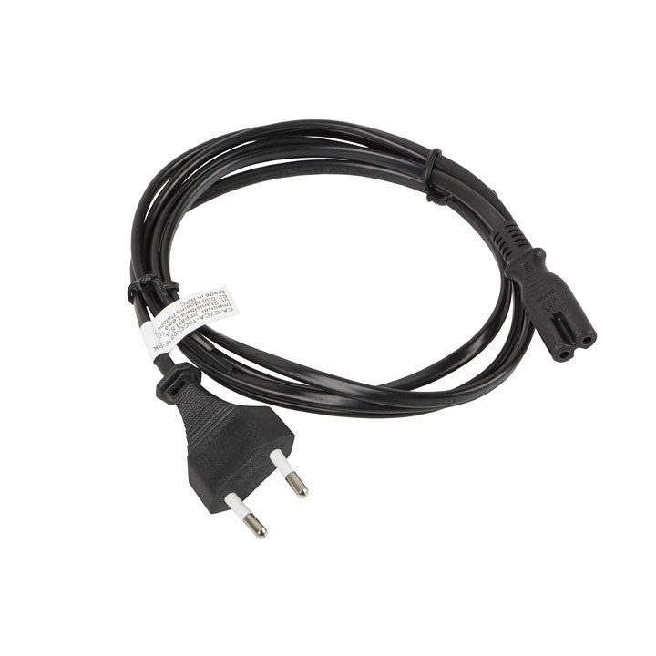 Lanberg Power Cable CEE 7/16 to IEC320 C7 Euro (Figure-8) Black 1.8 m…