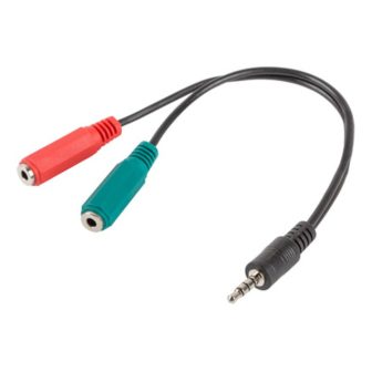 Adaptador Lanberg minijack 3.5mm m 4PIN 2x minijack 3.5mm h 3PIN…