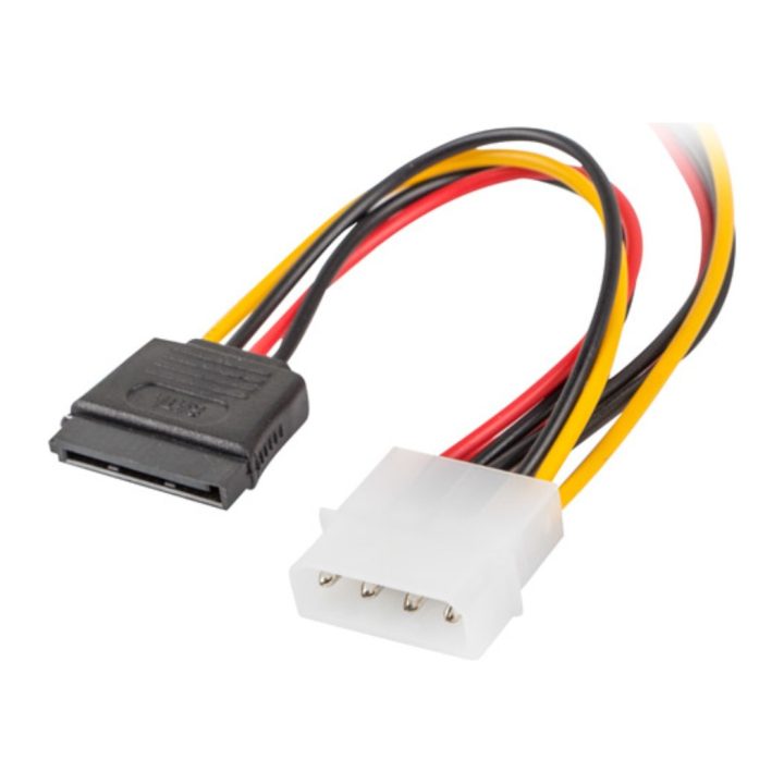Cabo de alimentação Lanberg Molex macho para 2x SATA fêmea 15 cm…