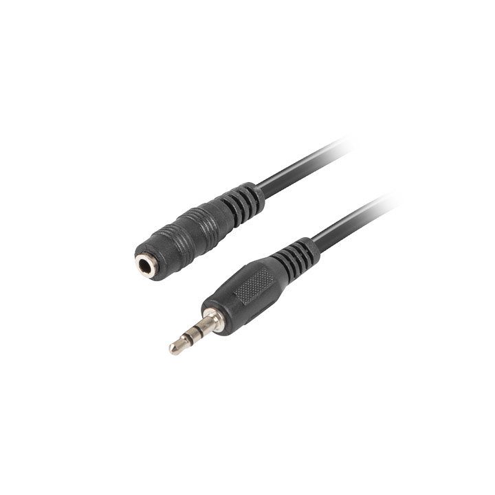Lanberg Stereo 3.5 mm Male to 3.5 mm Female Cable Black 1.5 m…