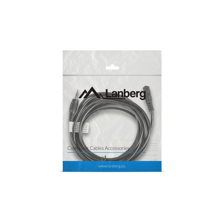 Lanberg Stereo Cable 3.5 mm Male to 3.5 mm Female 3m Black…
