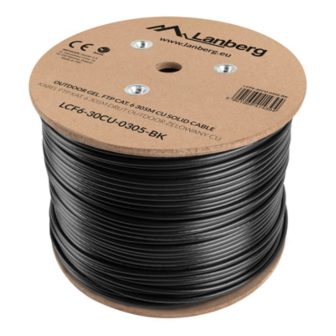 Bobina para exterior Lanberg cat.6 FTP RJ45 cobre gel-filled fluke…