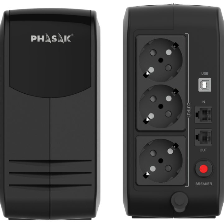 UPS Phasak 750VA smart lite ph 9497 3 schuko 0.75kva