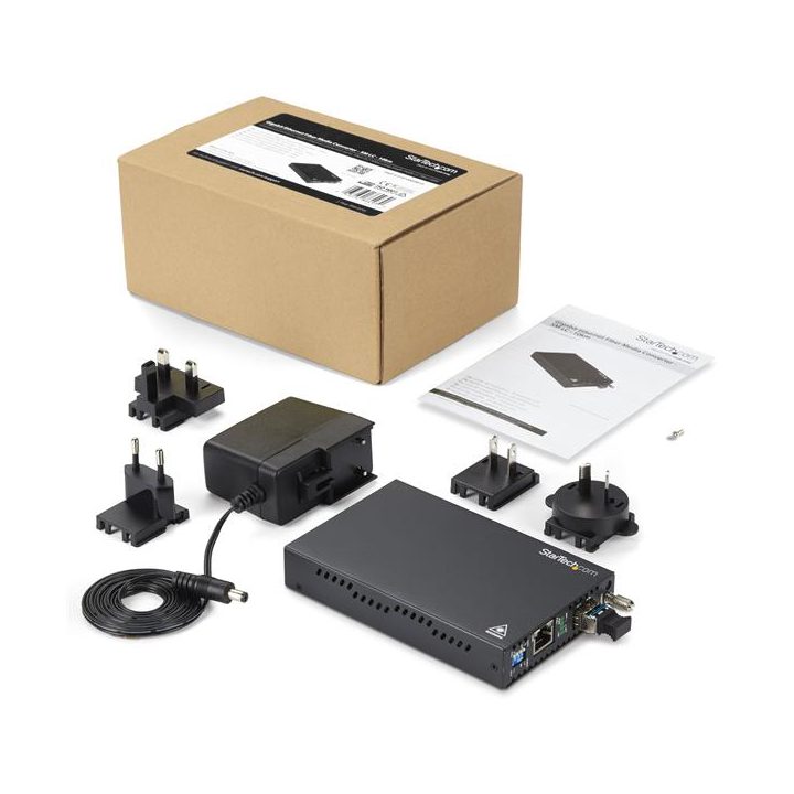 StarTech.com Copper to Fiber Gigabit Ethernet Media Converter -…