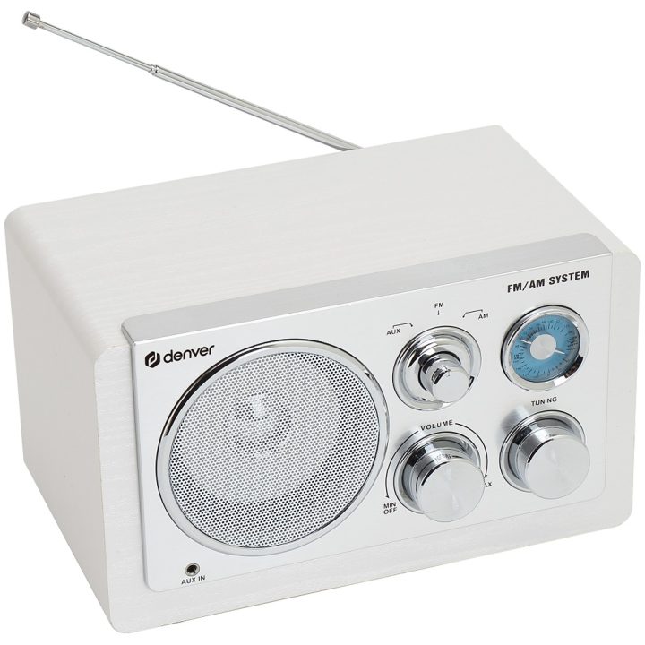 Denver TR-63W Analog Radio White