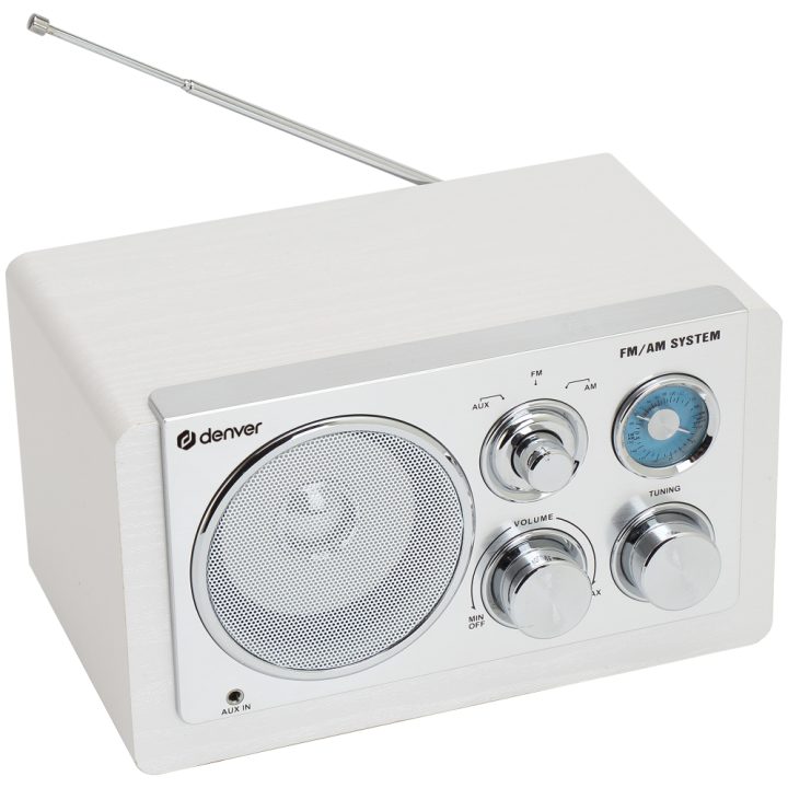 Rádio analógico Denver TR-63W branco