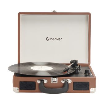 Denver VPL-120BR tocadisco Tocadiscos de tracción directa Marrón…