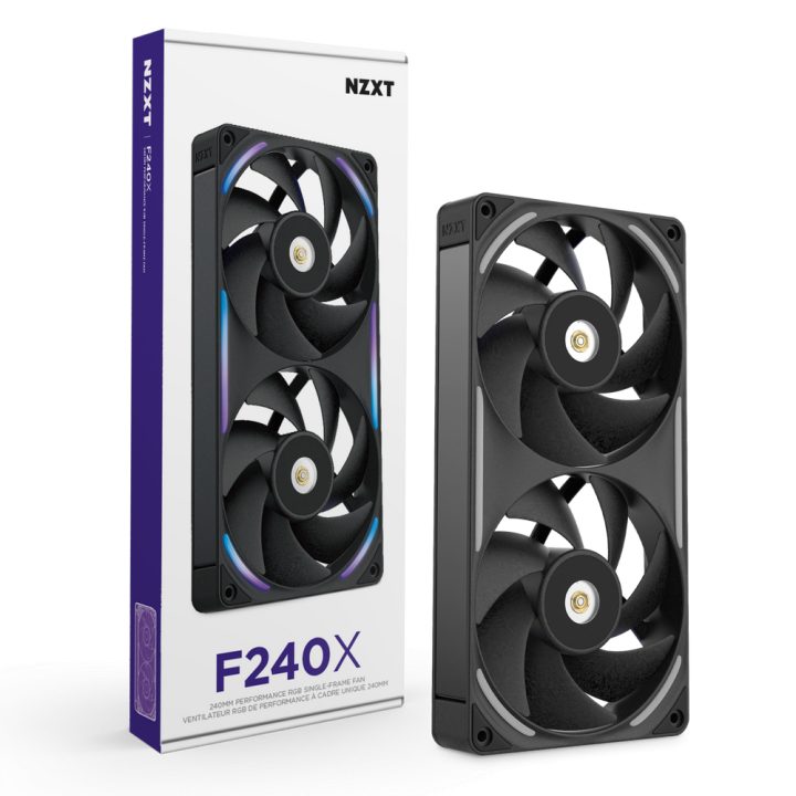 NZXT F240X RGB single-frame Ventilador 120 mm (RF-U24PN-B1)