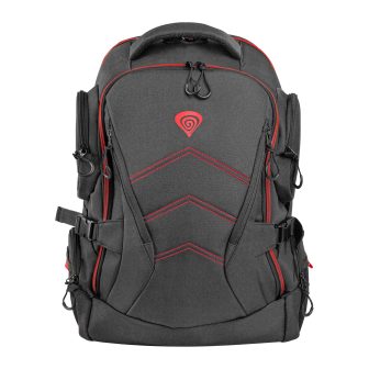 Mochila GENESIS Pallad 550 17,3" Preto, Vermelho